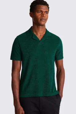 Emerald Green Terry Towelling Skipper Polo