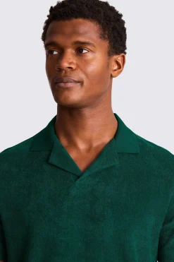 Emerald Green Terry Towelling Skipper Polo