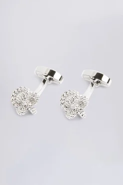 Fancy Silver Knot Cufflinks