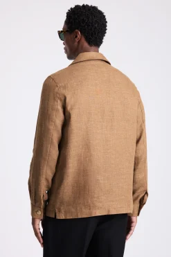 Gold Linen Safari Shacket