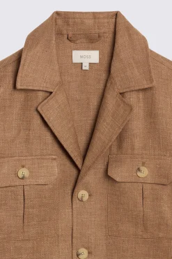 Gold Linen Safari Shacket