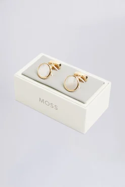 Gold Mother of Pearl Cufflinks