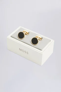 Gold Onyx Cufflinks