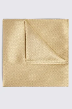 Gold Silk Oxford Pocket Square