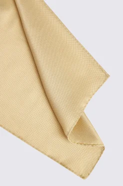 Gold Silk Oxford Pocket Square