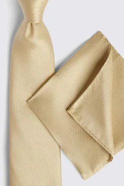 Gold Silk Oxford Pocket Square