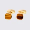 Gold Square Tiger Eye Cufflinks