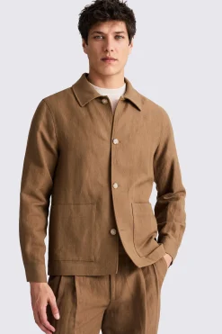 Gold Wool Linen Shacket