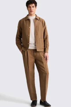 Gold Wool Linen Shacket