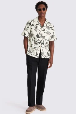 Green Cuban Floral Print Shirt