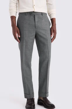 Grey Wool Tailored Trousers