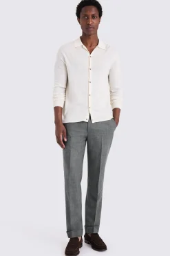 Grey Wool Tailored Trousers