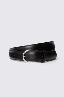 Italian Black Leather Belt