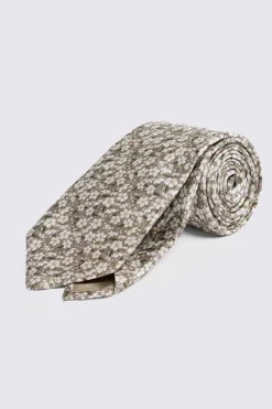 Italian Dusty Pink Ditsy Floral Tie