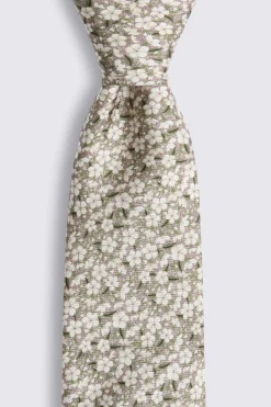 Italian Dusty Pink Ditsy Floral Tie