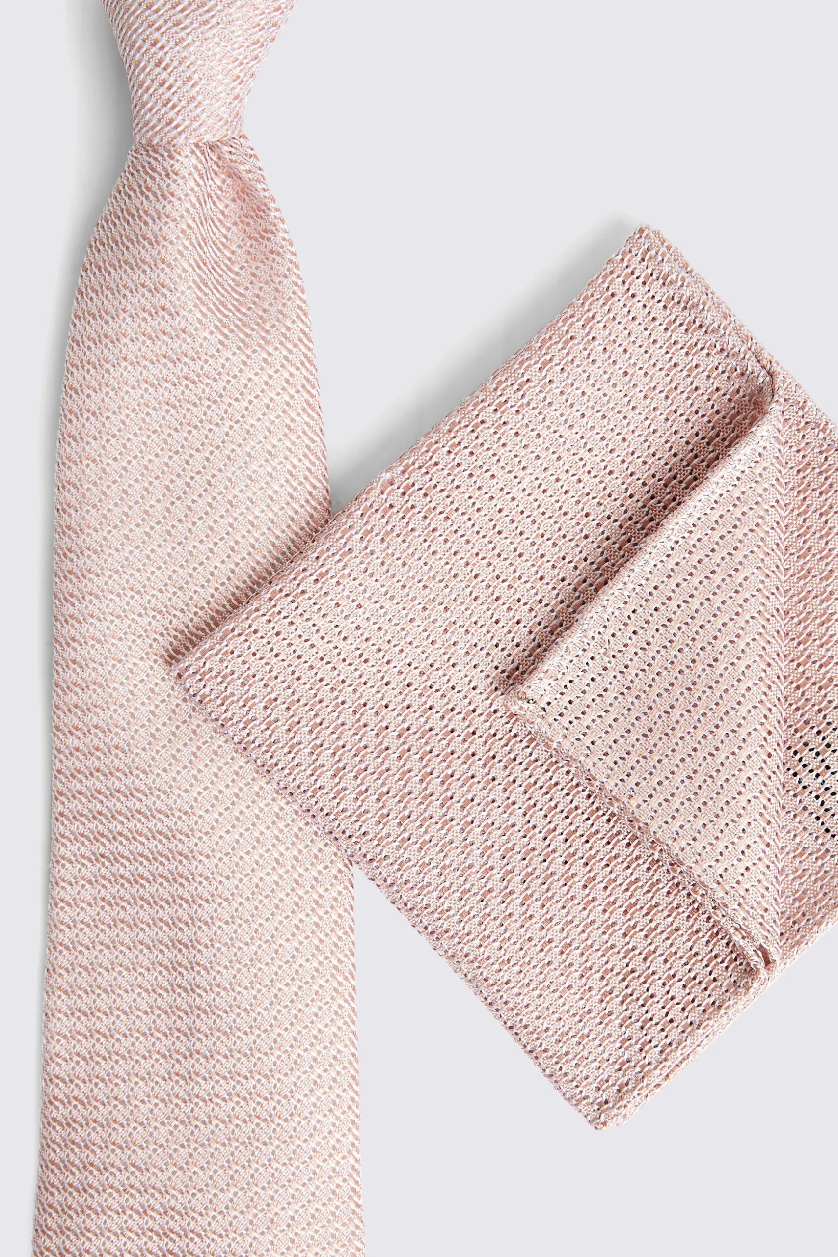 Italian Dusty Pink Grenadine Pocket Square