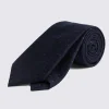Italian Navy & Copper Textured Spot Tie