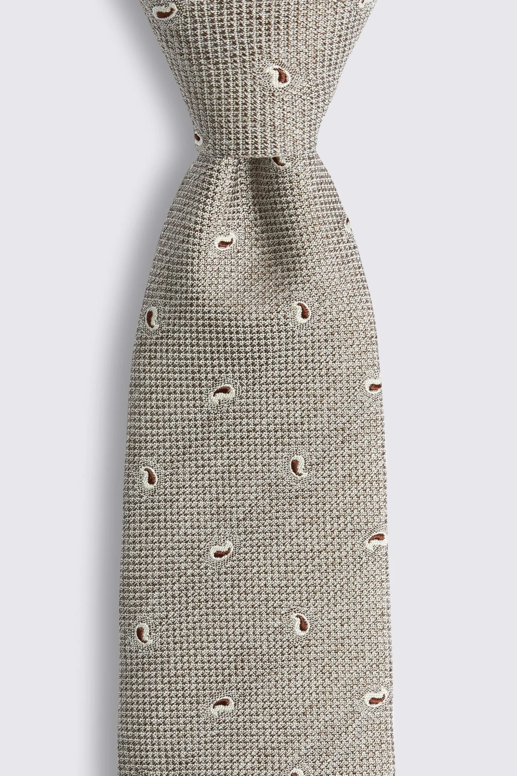 Italian Neutral Paisley Tie