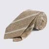 Italian Neutral Textured Striped Tie