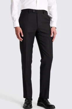 Italian Tailored Fit Black Twill Suit