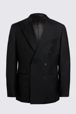 Italian Tailored Fit Black Twill Suit