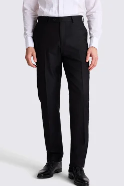Italian Tailored Fit Black Twill Tuxedo Jacket