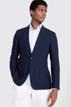 Italian Tailored Fit Blue Wool Jacket