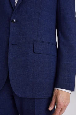 Italian Tailored Fit Blue Check Suit