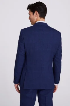 Italian Tailored Fit Blue Check Suit