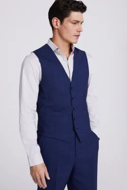 Italian Tailored Fit Blue Check Suit