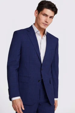 Italian Tailored Fit Blue Check Suit