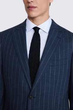 Italian Tailored Fit Blue Stripe Suit
