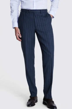 Italian Tailored Fit Blue Stripe Suit