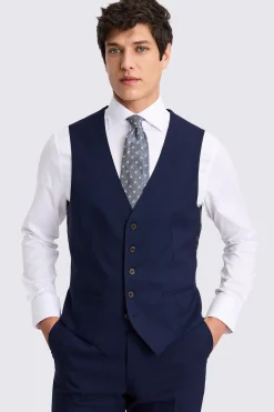 Italian Tailored Fit Bright Blue Waistcoat