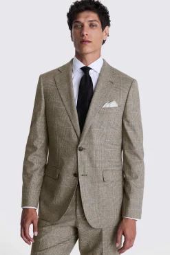 Italian Tailored Fit Brown Check Suit
