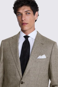 Italian Tailored Fit Brown Check Suit