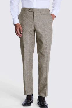 Italian Tailored Fit Brown Check Suit