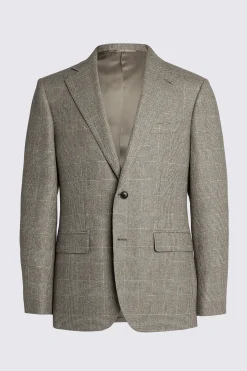 Italian Tailored Fit Brown Check Suit