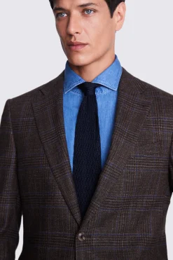 Italian Tailored Fit Brown Texture Jacket