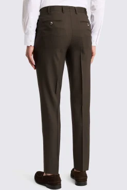 Italian Tailored Fit Brown Trousers