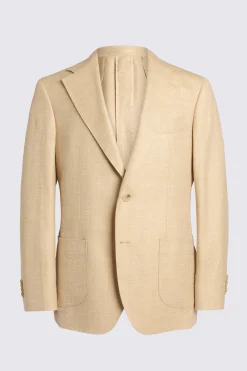 Italian Tailored Fit Camel Herringbone Jacket
