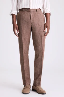 Italian Tailored Fit Cerise Herringbone Suit
