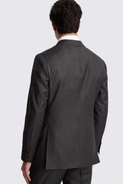 Italian Tailored Fit Charcoal Twill Suit