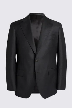 Italian Tailored Fit Charcoal Twill Suit