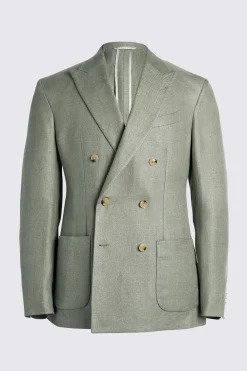 Italian Tailored Fit Light Army Twill Jacket