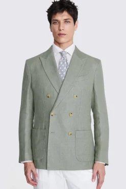 Italian Tailored Fit Light Army Twill Jacket