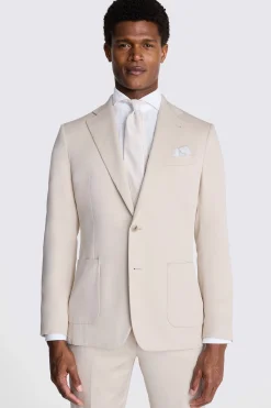 Italian Tailored Fit Light Camel Silk Suit
