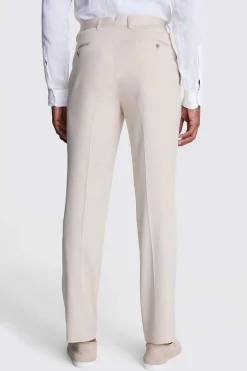Italian Tailored Fit Light Camel Silk Trousers