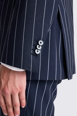 Italian Tailored Fit Navy White Suit