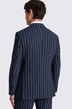 Italian Tailored Fit Navy White Suit